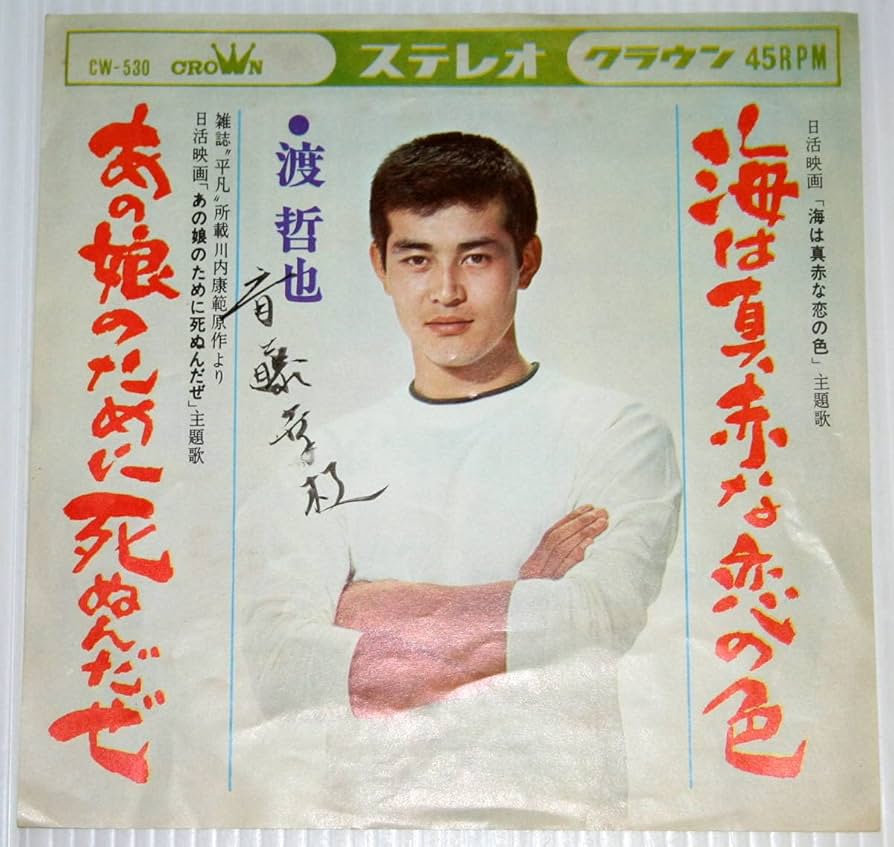 Amazon.co.jp: 昭和レトロ シングル盤レコード 渡 哲也 海は
